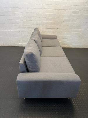 Contemporary Grey 3-Seater Fabric Couch - 2ndhandwarehouse.com
