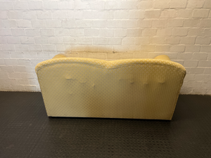 Vintage Golden Floral 2-Seater Couch - 2ndhandwarehouse.com