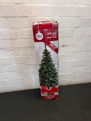 210cm Pre-Lit Pine Christmas Tree - 200 LEDs (Untested) - 2ndhandwarehouse.com