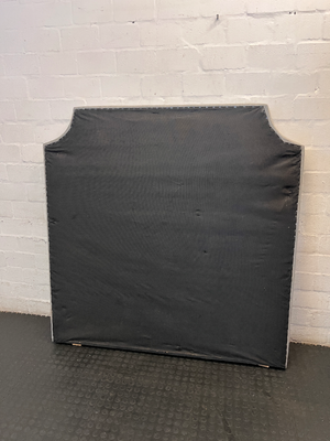 Grey Studded Double Headboard - Minor Sun Discolouration - 2ndhandwarehouse.com