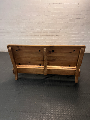 Rustic Reclaimed Pine Queen Bedframe - 2ndhandwarehouse.com