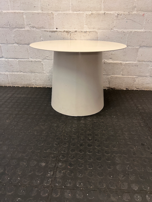 Modern Round Tapered Pedestal Coffee Table — Fair Used Condition - 2ndhandwarehouse.com