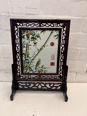 Ornate Oriental Style Standing Wooden Picture Frame - 2ndhandwarehouse.com