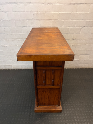 Vintage Solid Wood Bar Counter with Shelving — Minor Surface S - 2ndhandwarehouse.com