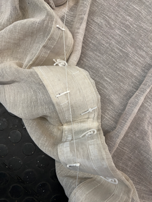 @Home Tapered Neutral Sheer Curtain — Good Used Condition