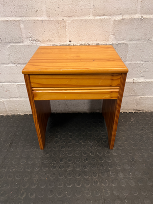 Pine Finished Storage Stool