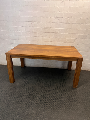 Weylandts Brown Wood Dining Table — Minor Scratches on Side Legs