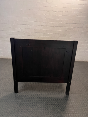 Black Wooden Single Bed Frame — Good Condition with Included Mattress