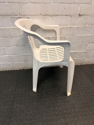 Classic White Plastic Armchair