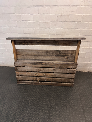 Rustic Grey Wooden Kids Mud Kitchen — Old and Weathered Condition