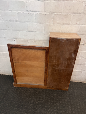 Whitewashed Asymmetric Wooden Storage Cupboard