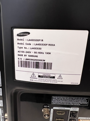 40-inch Samsung Full HD LCD TV with Remote — Good Working Order