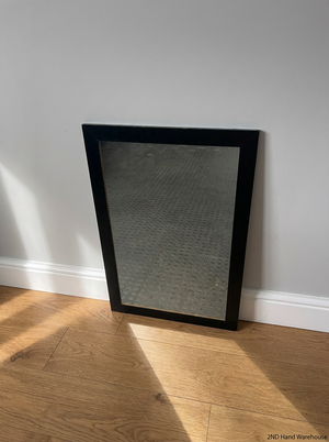Modern Black Rectangular Wall Mirror (91cm x 61cm) — Good Condition