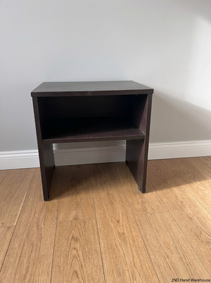 Dark Brown Minimalist Open Shelf Side Table — Well Used Fair C - 2ndhandwarehouse.com