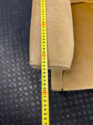 Vintage Tufted Corduroy Armchair in Mustard Gold - 2ndhandwarehouse.com