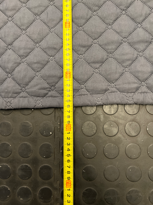 Charcoal Grey Diamond Quilted Blanket Throw - 210cm x 195cm - 2ndhandwarehouse.com