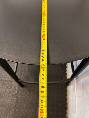 Contemporary Matte Black Bar Stools (Pair) - Like New - 2ndhandwarehouse.com