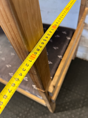 Oak-Coloured Wooden Bunk Bed with Ladder & 2 Mattresses - 2ndhandwarehouse.com