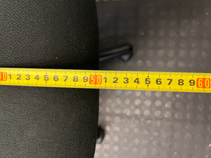Two-Tone Green and Black Armless Swivel Office Chair — Scuffed Armrests and Well Used Condition - 2ndhandwarehouse.com