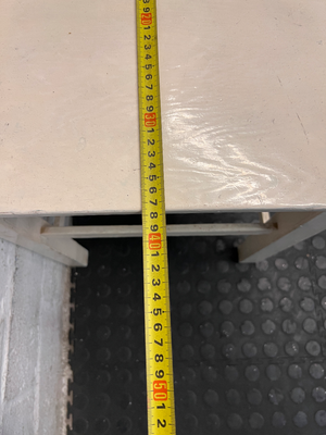 White Enamel Painted Pine Ladder-Back Dining Chair — Chipped Enamel Finish and Surface W - 2ndhandwarehouse.com