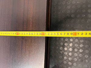Dark Wood Rectangular Coffee Table — Fair Condition with Visible Wear