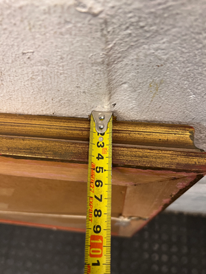 Ornate Gold-Toned Ribbed Wall Mirror — Good Condition