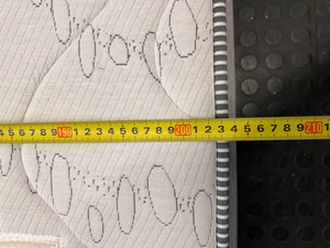 Queen Extra-Length Quilted Mattress — Fair Condition with Visible Wear