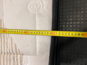 Queen Sleepmasters Base Set — 9-Month-Old Mattress and Base in Fair Condition