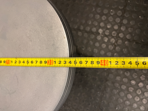 Silver Pedestal Side Table with Triple Leg Base — Well Used with Visible Wear