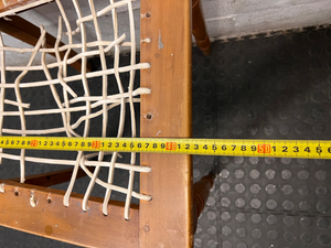 Vintage Wooden Dining Chair with Turned Detail — Damaged Riempie