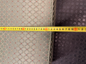 Vintage 2 Seater Couch in Patterned Green Fabric