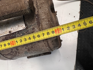 Vintage Portable Air Compressor with Pressure Gauge — Significant Wear and Surface Corrosion