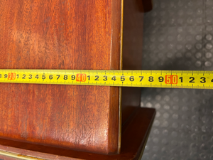 Mid-Century Style Wooden Dressing Table with Large Mirror — Worn Condition Throughout