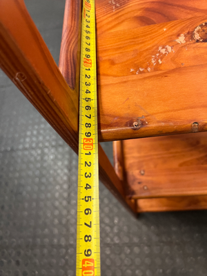 Foldable Three-Tier Wooden Bookshelf — Fair Used Condition