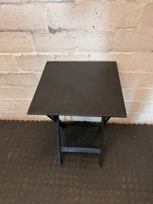 Black Folding Metal Side Table - Used Fair Condition - 2ndhandwarehouse.com
