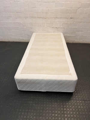 Classic White Fabric Single Bed Base - 2ndhandwarehouse.com
