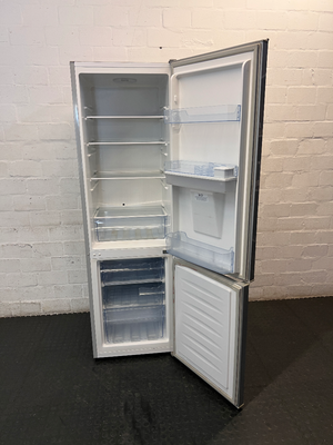 Silver Hisense Fridge Freezer with Water Dispenser — Working Order with Damaged Internal D - 2ndhandwarehouse.com