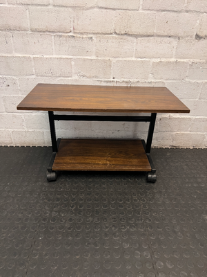 Wood Grain Finish TV Unit on Wheels