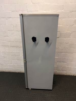 Hisense Silver Bottom-Mount Fridge-Freezer — Working Well, Fair Exterior Condition