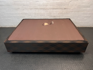 Queen Patterned Upholstered Bed Base
