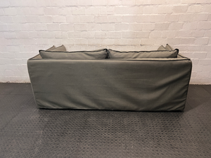 Coricraft Delphi Slipcover 3 Seater Couch in Olive — Very Good Original Condition