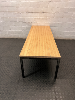 Low Profile Wood and Metal Coffee table