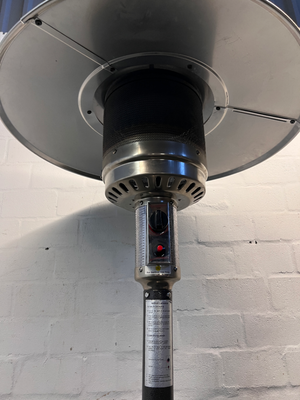 Alva Tall Gas Patio Heater with Silver Reflector — Good Working Order