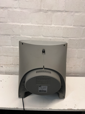 Samsung Plano Silver CRT Television — No Picture Displayed