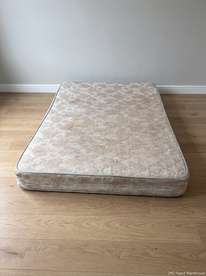 Quilted Cream Double Mattress - Visible Stains - 2ndhandwarehouse.com