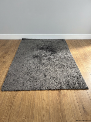 Charcoal Grey Shaggy Living Room Rug (230cm x 160cm) - 2ndhandwarehouse.com