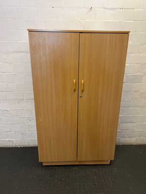 Functional Wood-Look Two-Door Storage Cupboard - 2ndhandwarehouse.com