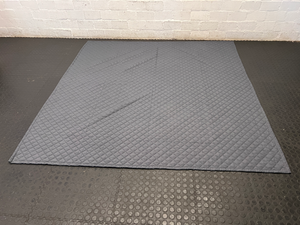 Charcoal Grey Diamond Quilted Blanket Throw - 210cm x 195cm - 2ndhandwarehouse.com