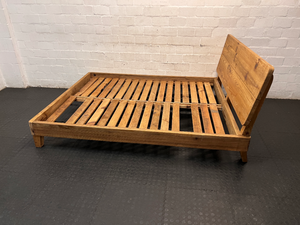 Rustic Reclaimed Pine Queen Bedframe - 2ndhandwarehouse.com