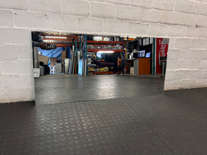 Large Frameless Rectangular Wall Mirror - Fair Condition - 2ndhandwarehouse.com